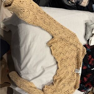 Crop bell sleeve sweater